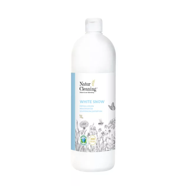 NaturCleaning Mosóparfüm szuperkoncentrátum 1 liter - White Snow /Hófehér/ 
