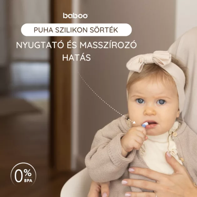 Baboo baba fogkefe szett 6 hónapos kortól - kék