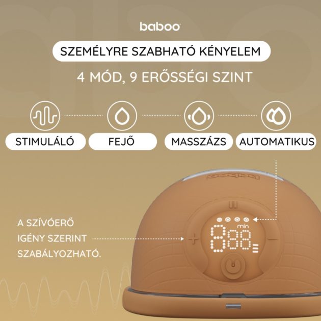 Baboo elektomos hordható DUPLA mellszívó