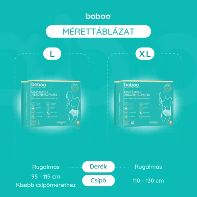 Baboo eldobható nedvszívó fehérnemű, L, 5 db