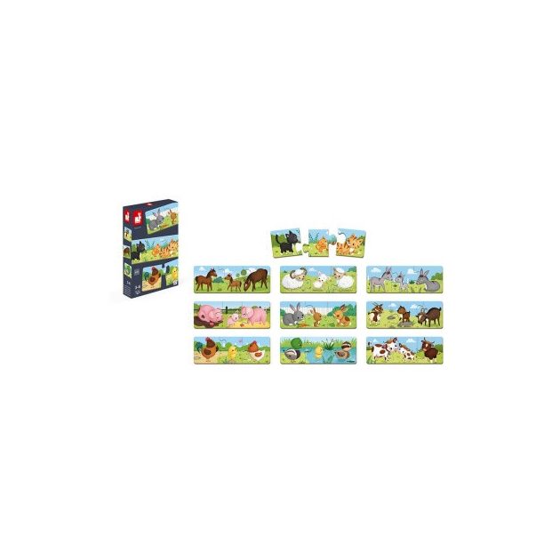 Janod 02710 Puzzle Trionimo - Párosító játék 30 db-os