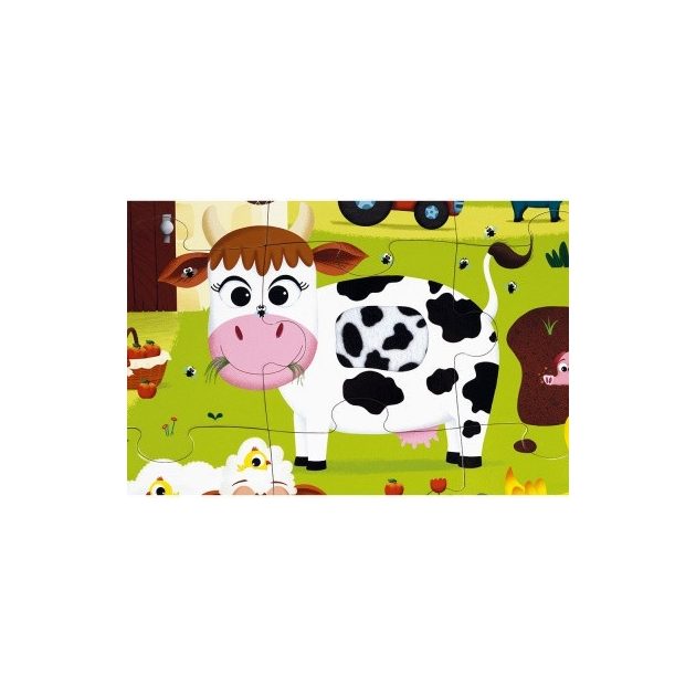 Janod 02772 Tapintós puzzle - "farm állatok" - 20 darabos