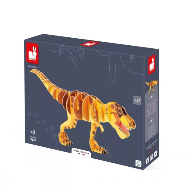 Janod 05837 DINO - TÉRHATÁSÚ T-REX PUZZLE