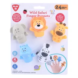 Playgo ujjbábok - szafari állatok - 5db-os
