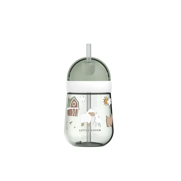 Little Dutch szívószálas pohár 300 ml - Little Farm