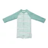 Little Dutch hosszú ujjú úszóoverál Stripes Surf Blue - 74/80