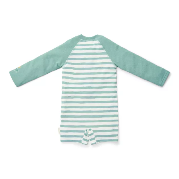 Little Dutch hosszú ujjú úszóoverál Stripes Surf Blue - 98/104
