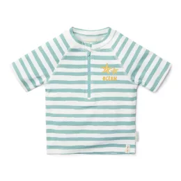   Little Dutch rövid ujjú úszópóló Stripes Surf Blue - 74/80
