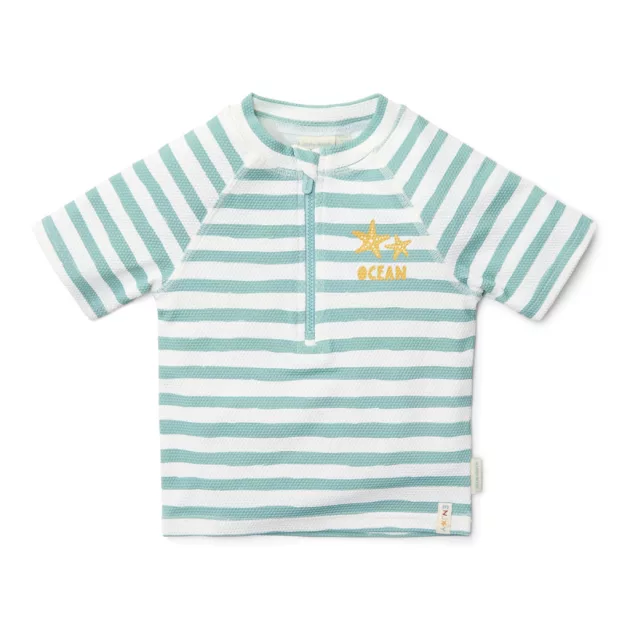 Little Dutch rövid ujjú úszópóló Stripes Surf Blue - 74/80