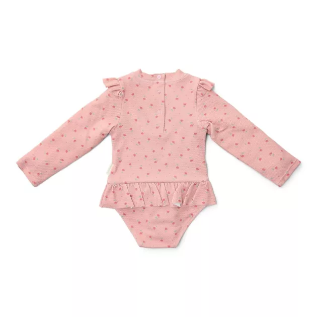 Little Dutch hosszú ujjú fürdőruha Sunny Flowers Blush - 74/80