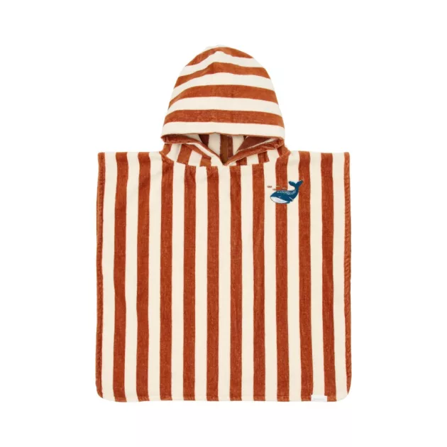 Little Dutch fürdőponcsó Ocean World Brown Stripe - One size