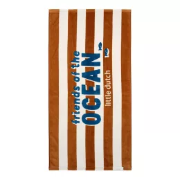   Little Dutch strandtörölköző Ocean World Brown Stripe - 60cm X 120cm