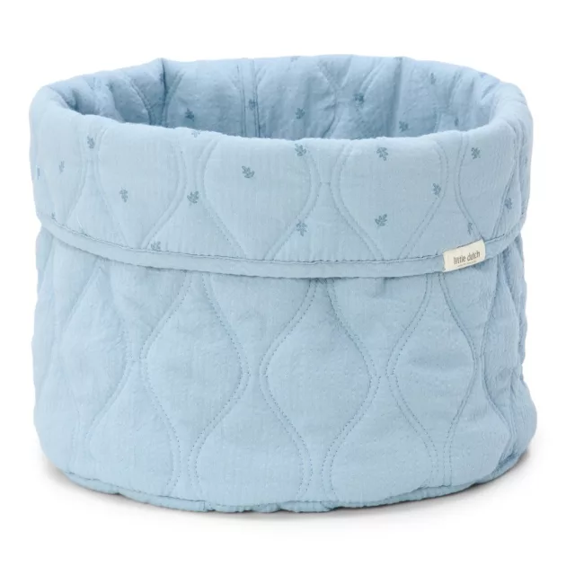 Little Dutch kerek tároló 30x25 cm - Pure Denim Blue