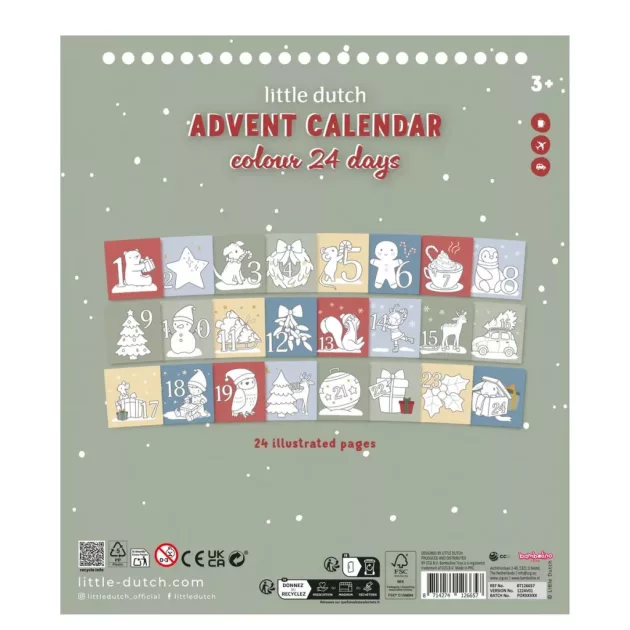 Little Dutch adventi kalendárium színező