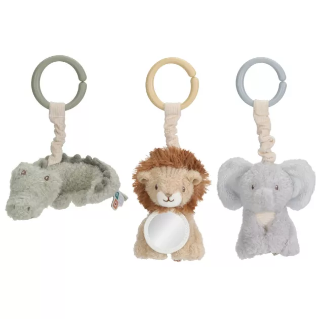 Little Dutch felfűzhető rezgő plüss játék(3db) - Safari Friends