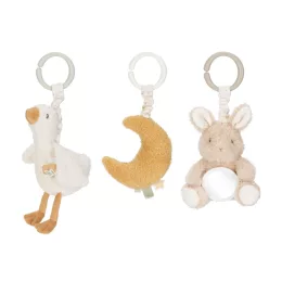   Little Dutch Felfűzhető rezgő plüss játék(3db) - Newborn Naturals