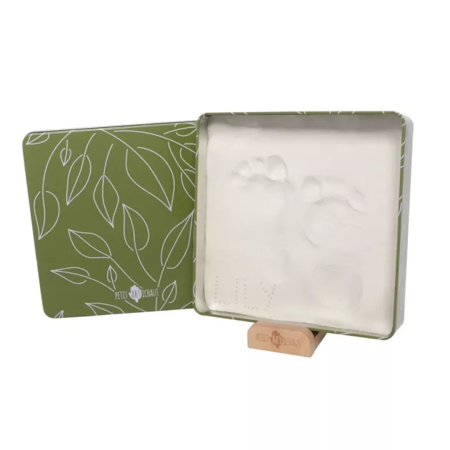 Petit Artichaut kéz- és lábnyomat készítő Baby Box négyzet - Olive Tree