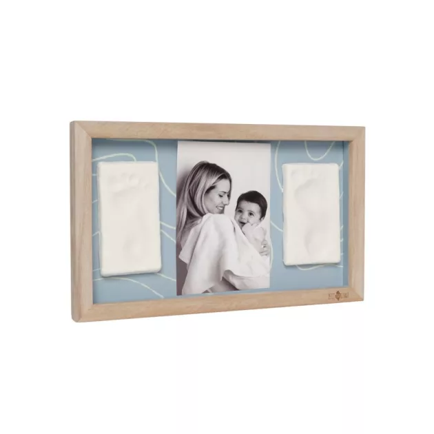 Petit Artichaut dupla kéz- és lábnyomat készítő fényképtartó kerettel - Blue Abstract