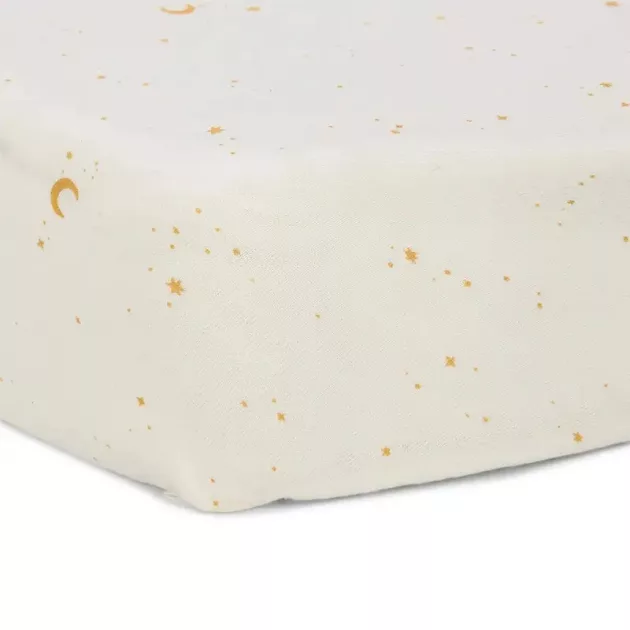 Little Dutch Gumis lepedő 70x140_150 cm - Moon & Stars