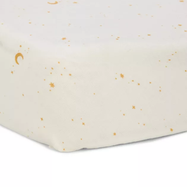 Little Dutch Gumis lepedő 60x120 cm - Moon & Stars