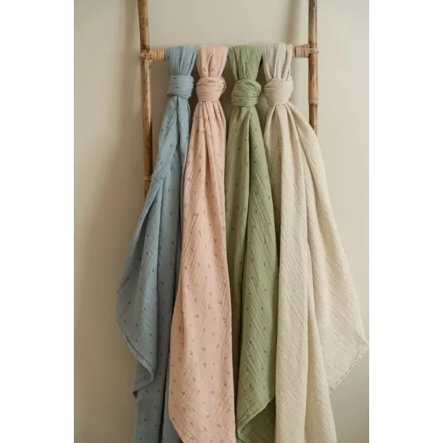 Little Dutch Muszlin textilpelenka 120x120 - Pure Sage