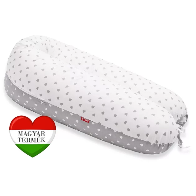 Scamp formázható univerzális szoptatós párna pamut huzattal /LittleHeartWhiteGra ()