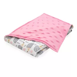Scamp Minky-vászon takaró (Pink Hedgehog Grey)