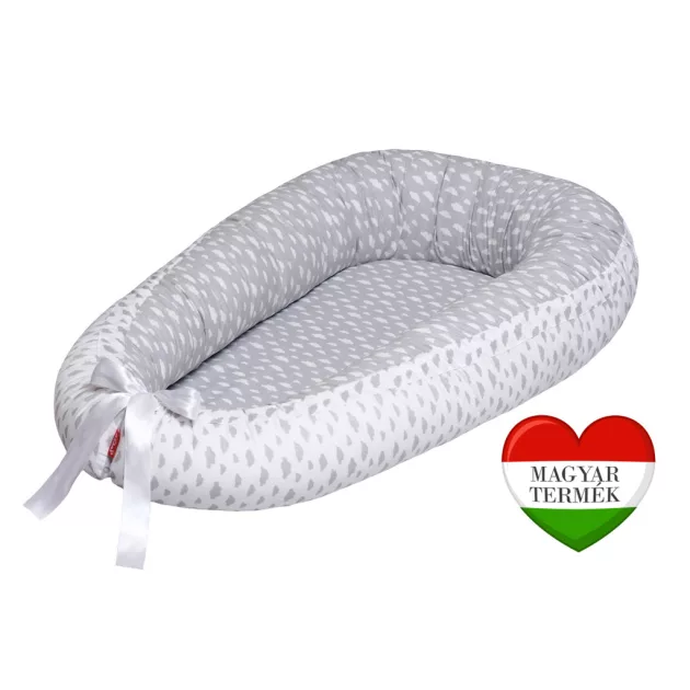 Scamp babafészek - kókuszbetétes /LittleClouds (Szürke babafészek)