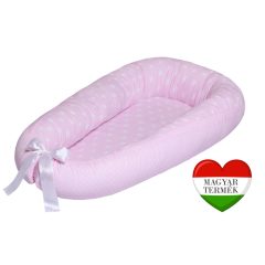   Scamp babafészek - kókuszbetétes /RosaStarsDots (Rózsaszín babafészek)