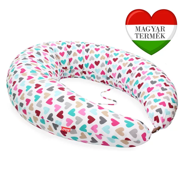 Scamp formázott gombosvégű párna pamut huzattal /ColorfulHeart