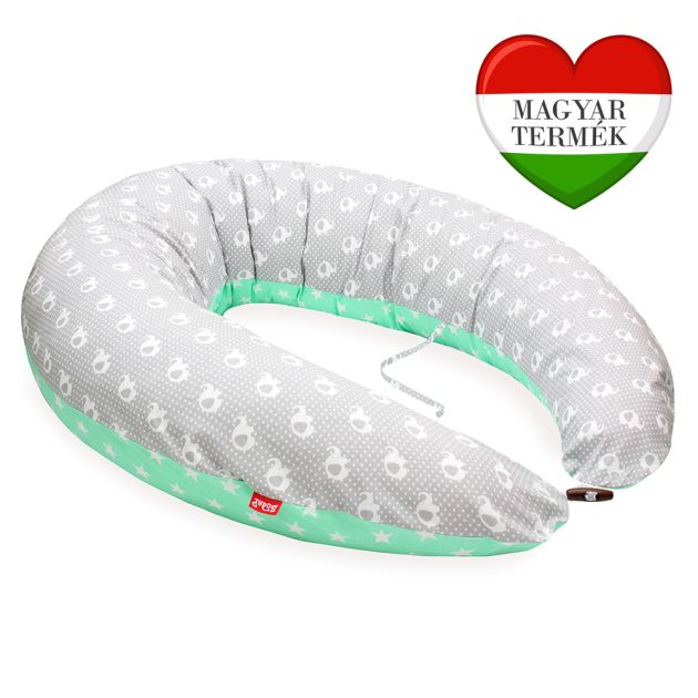 Scamp formázott gombosvégű párna pamut huzattal /GreenElephant