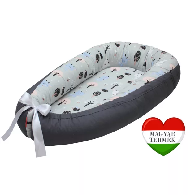 Scamp babafészek - kókuszbetétes /GraphiteForest (Grafit babafészek)