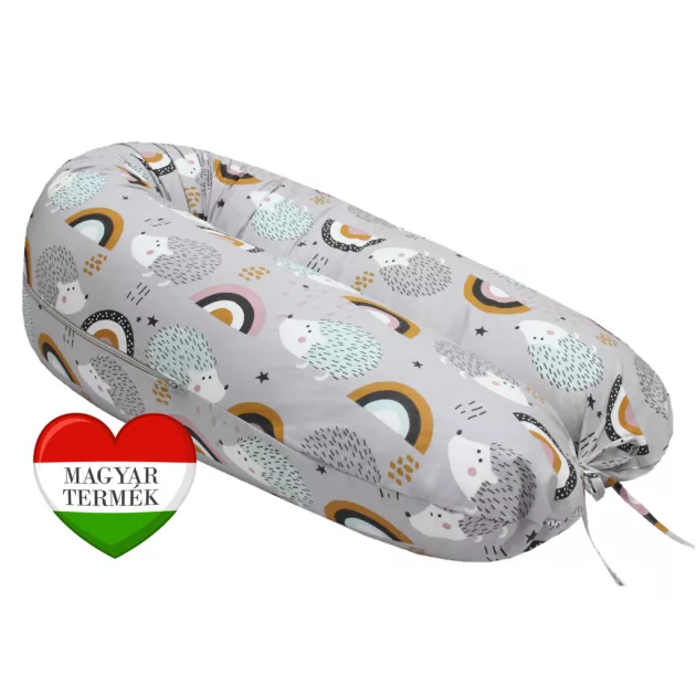 Scamp formázható univerzális szoptatós párna pamut huzattal /HedgehogsGrey