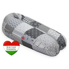   Scamp formázható univerzális szoptatós párna pamut huzattal /GreyPatchwork2 ()