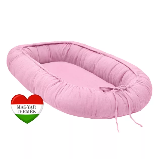 Scamp muszlin babafészek /RoseBlush (Rózsaszín babafészek)