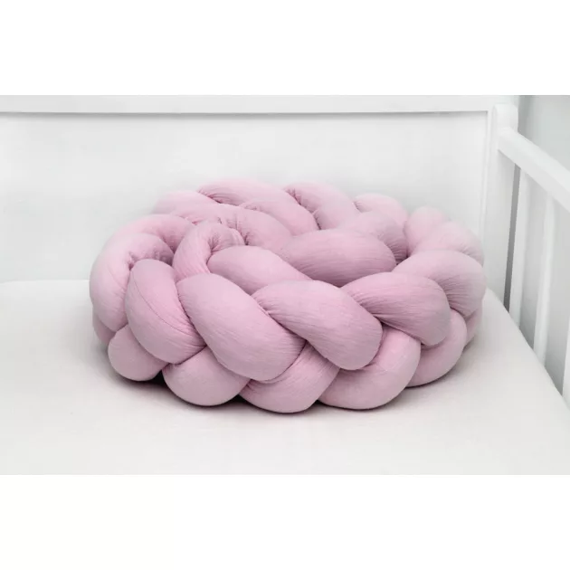 Scamp Fonott rácsvédő muszlin anyagból - 210cm rose blush