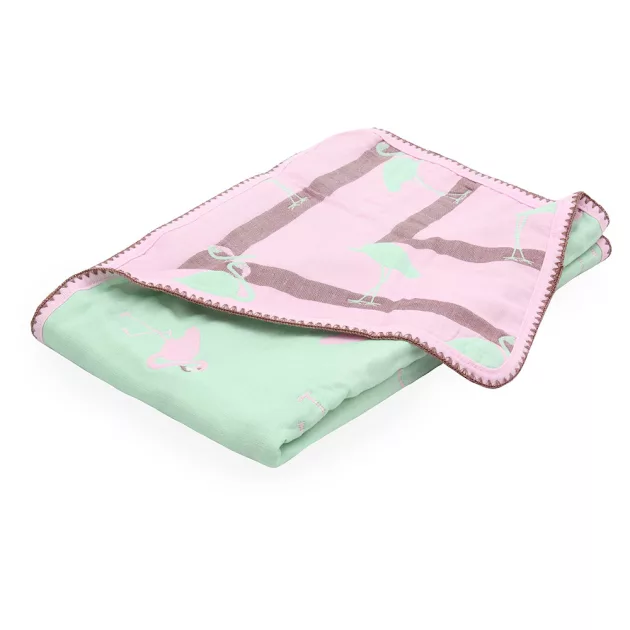 Scamp Hatrétegű takaró (Green Rose Flamingo)