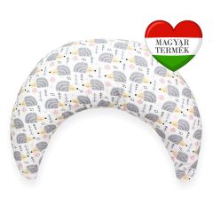   Scamp félhold szoptatós párna pamutvászon huzattal /HedgehogGrey