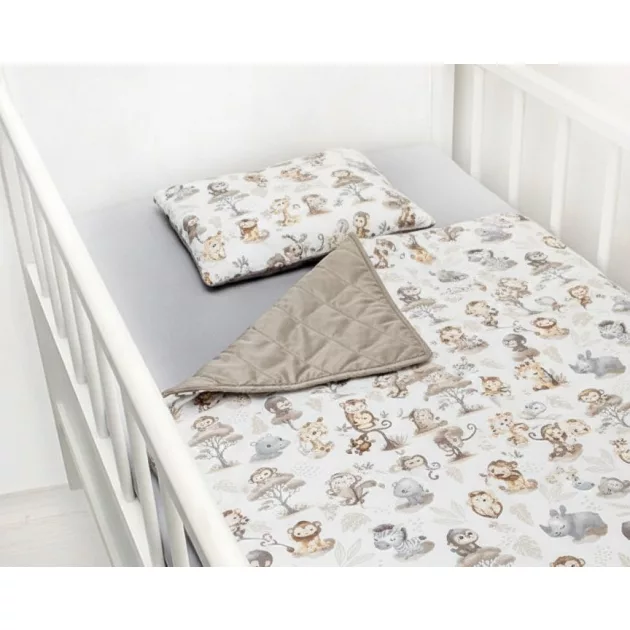 Scamp velvet ágynemű garnitúra / BrownAnimals