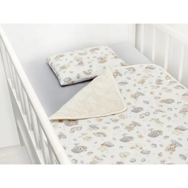 Scamp velvet ágynemű garnitúra / CloudCoalaVanilla