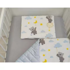 Scamp velvet ágynemű garnitúra / CloudBearBlue