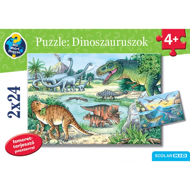 Scolar kiadó - Puzzle: Dinoszauruszok
