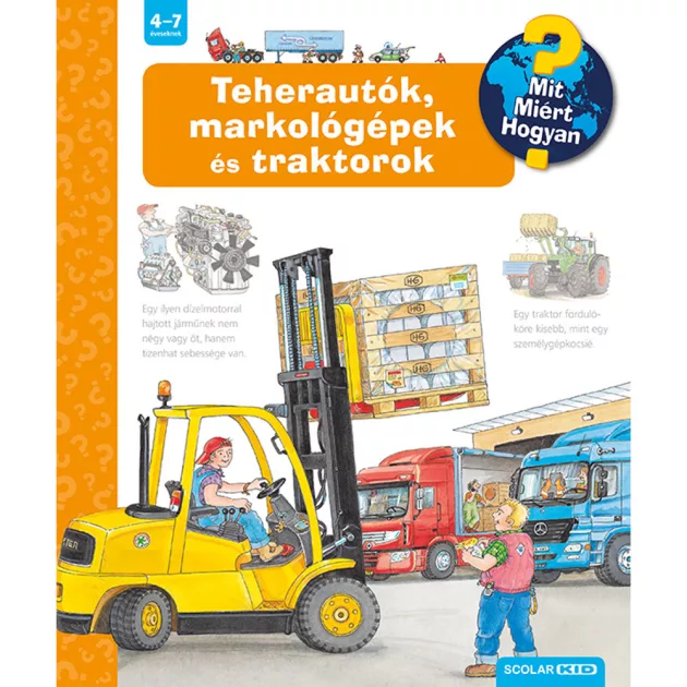 Scolar kiadó - Andrea Erne - Teherautók, markológépek és traktorok – Mit? Miért? Hogyan? (11.)