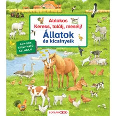   Scolar kiadó - Susanne Gernhäuser - Ablakos Keress, találj, mesélj! Állatok és kicsinyeik