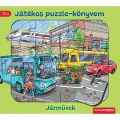   Scolar kiadó - Steffi Korda - Játékos puzzle-könyvem: Járművek