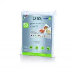   Laica légcsatornás, EXTRA erős, BPA mentes vákuumcsomagoló tasak 20 x 28 cm, 50 db