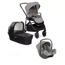   Joie Versatrax babakocsi szett i-Snug2 hordozó Pebble + Signature Ramble mózeskosár Eclipse