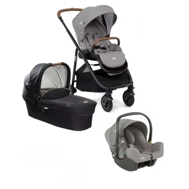 Joie Versatrax babakocsi szett i-Snug2 hordozó Pebble + Signature Ramble mózeskosár Eclipse