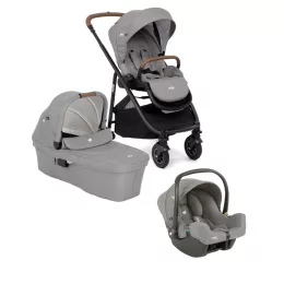   Joie Versatrax babakocsi szett i-Snug 2 hordozó + Ramble XL mózeskosár Pebble