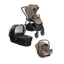   Joie Versatrax babakocsi szett i-Snug2 hordozó Cashew+ Signature Ramble mózeskosár Eclipse